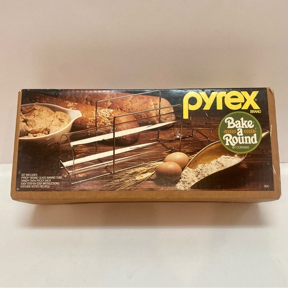 Pyrex Kitchen Vintage Pyrex Bake A Round Bread Dough Glass Baking